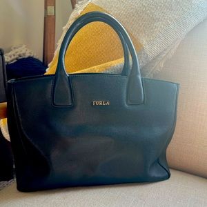 Furla Black Leather Tote